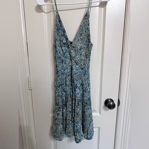 Angie Blue and Green Floral mini Dress